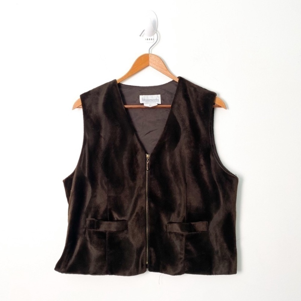 Vintage Faux Fur Brown Western Bohemian Seventies Vest